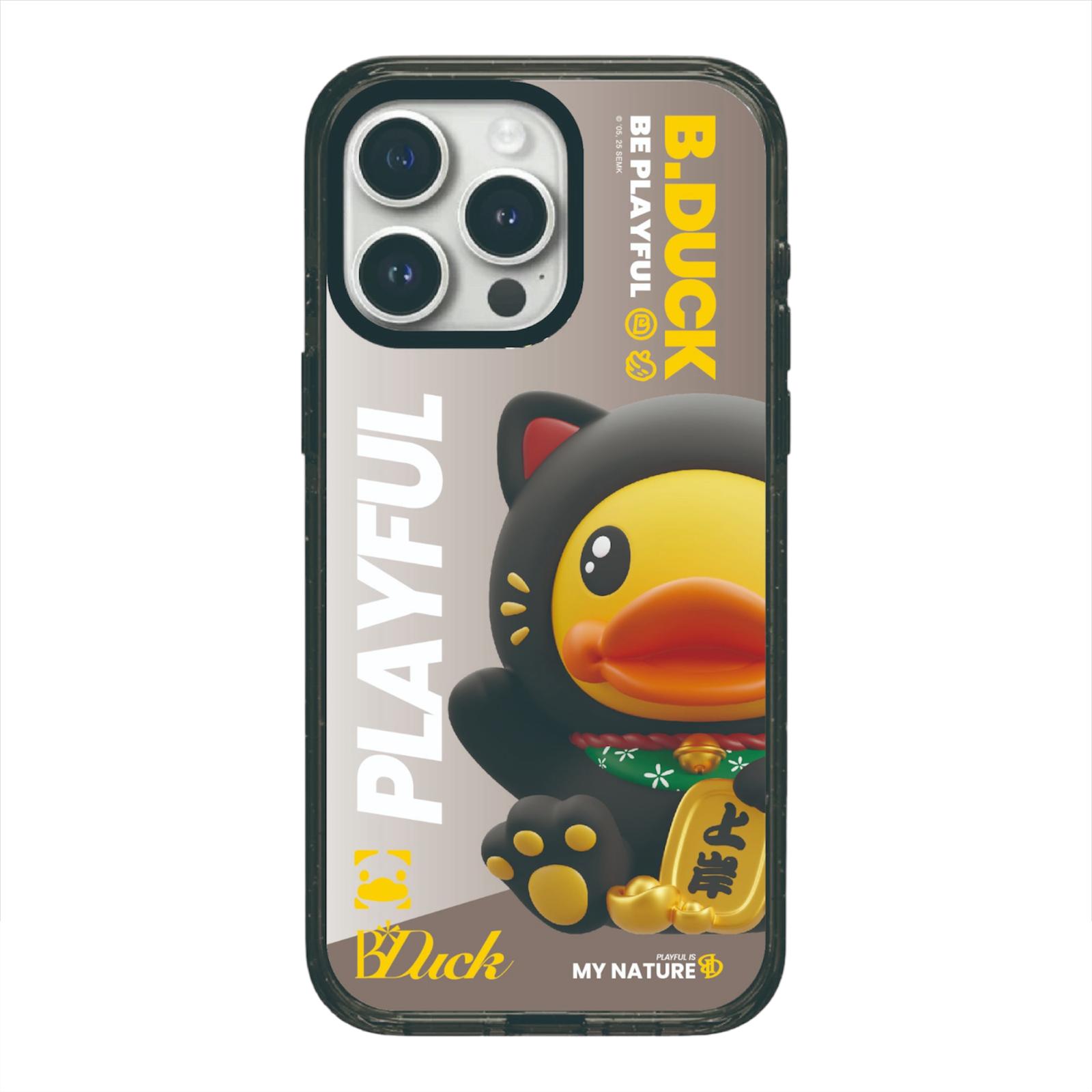 B.Duck Lucky Cat (Black) Phone Case